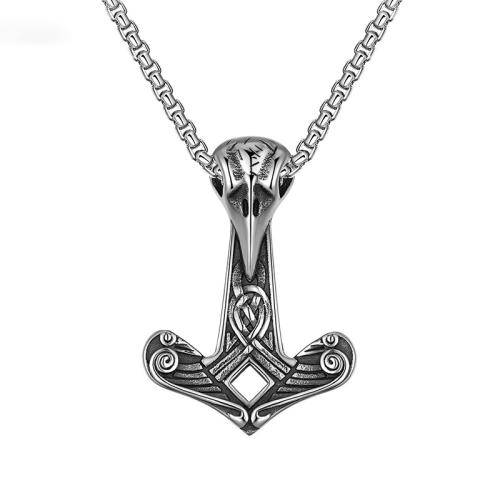 Stainless Steel Jewelry Necklace, 304 Stainless Steel, Antique finish, fashion jewelry & for man & hollow, original color, Length:60 cm, Sold By PC