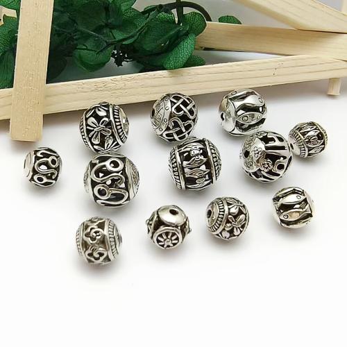 Tibetan Style Hollow Beads, plated, DIY & different size for choice, more colors for choice, 10PCs/Bag, Sold By Bag