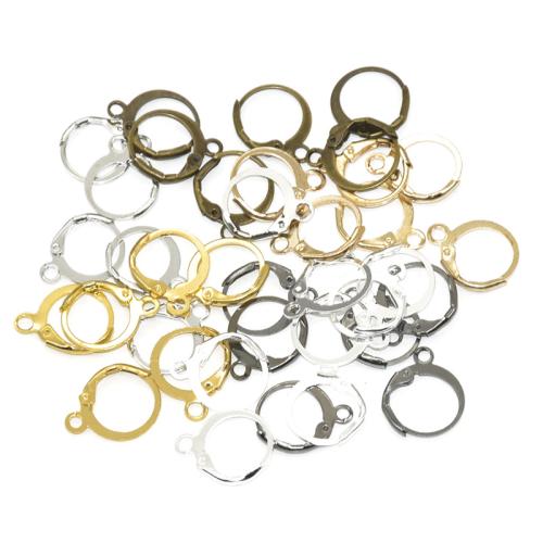 Iron Lever Back Earring Wires, plated, DIY, more colors for choice, 15x12mm, 100PCs/Bag, Sold By Bag