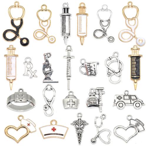 Tibetan Style Pendants, plated, DIY & enamel, more colors for choice, 100PCs/Bag, Sold By Bag