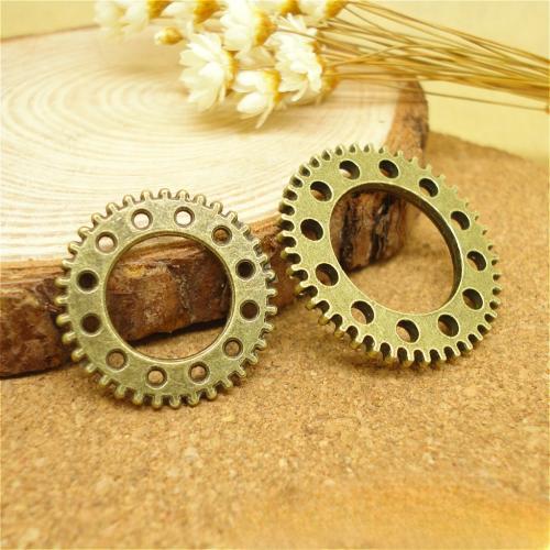 Tibetan Style Pendants, Gear Wheel, plated, DIY & different size for choice, more colors for choice, 100PCs/Bag, Sold By Bag