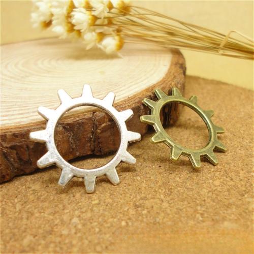 Tibetan Style Pendants, Gear Wheel, plated, DIY, more colors for choice, 20x20mm, 100PCs/Bag, Sold By Bag