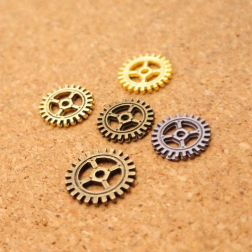 Tibetan Style Pendants, Gear Wheel, plated, DIY, more colors for choice, 100PCs/Bag, Sold By Bag