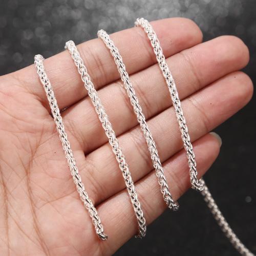 Stainless Steel Jewelry Chain, 304 Stainless Steel, silver color plated, DIY, Sold By m