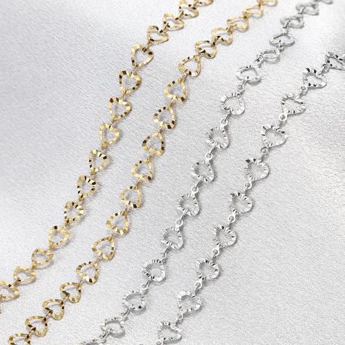 Stainless Steel Jewelry Chain, 304 Stainless Steel, Heart, plated, DIY, more colors for choice, Sold By m