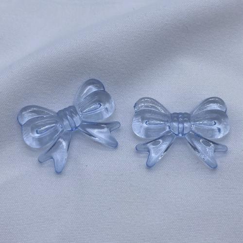 Transparent Acrylic Beads, Bowknot, DIY, more colors for choice, 23x29mm, Approx 240PCs/Bag, Sold By Bag