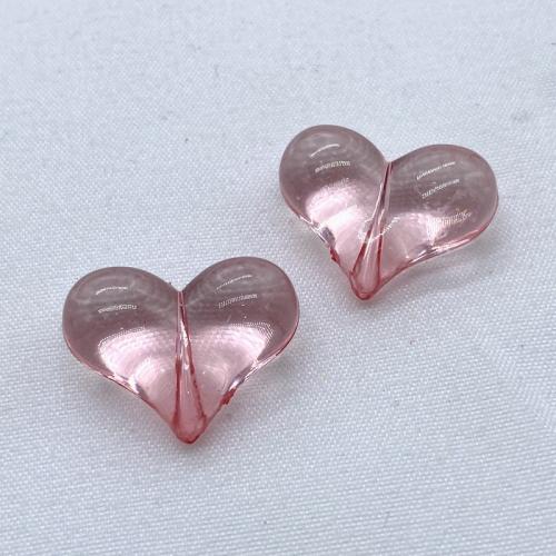 Transparent Acrylic Beads, Heart, DIY, more colors for choice, 17x22mm, Approx 260PCs/Bag, Sold By Bag