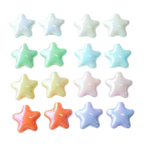 Plated Acrylic Beads, Star, DIY, more colors for choice, 22mm, Approx 249PCs/Bag, Sold By Bag