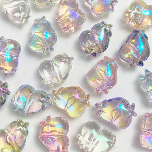 Plated Acrylic Beads, Heart, DIY, more colors for choice, 14x20mm, Hole:Approx 2.5mm, 50PCs/Bag, Sold By Bag