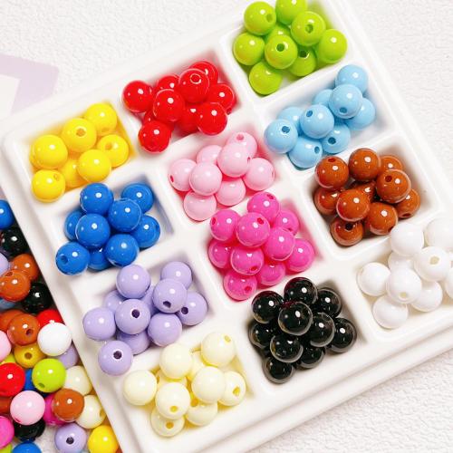 Opaque Acrylic Beads, Round, DIY, more colors for choice, 8mm, Hole:Approx 1.6mm, 30PCs/Bag, Sold By Bag