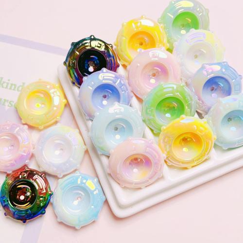 Plated Acrylic Beads, DIY, more colors for choice, 30mm, Hole:Approx 2.5mm, 5PCs/Bag, Sold By Bag