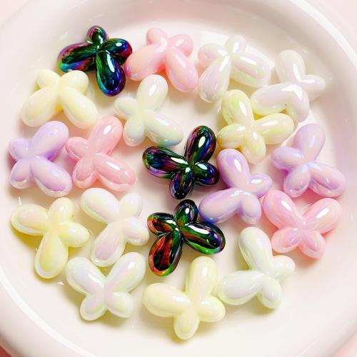 Plated Acrylic Beads, Butterfly, DIY, more colors for choice, 24x18mm, 10PCs/Bag, Sold By Bag