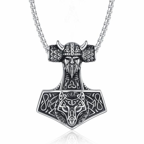 Stainless Steel Jewelry Necklace, 304 Stainless Steel, Anchor, Antique finish, fashion jewelry & for man, original color, Length:60 cm, Sold By PC