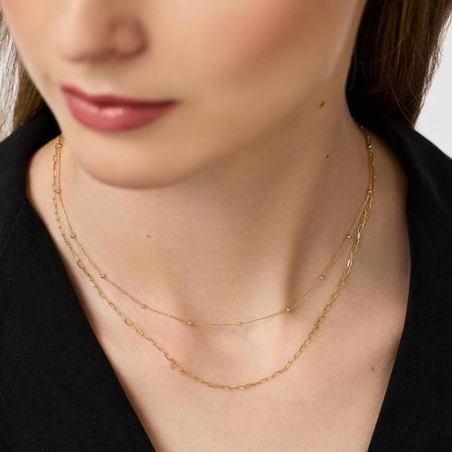 Stainless Steel Jewelry Necklace, 304 Stainless Steel, Vacuum Ion Plating, for woman, more colors for choice, Length:41-50 cm, Sold By PC