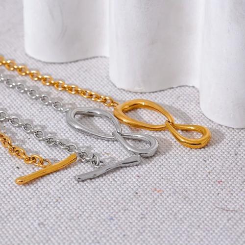 Stainless Steel Jewelry Necklace, 304 Stainless Steel, Vacuum Ion Plating, for woman, more colors for choice, Sold By PC