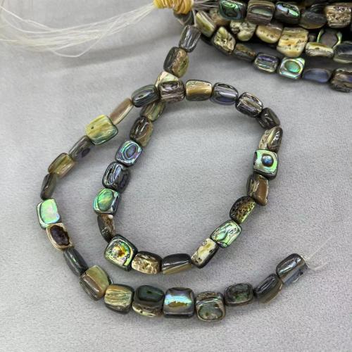 Abalone Shell Beads, Square, DIY, about:8-10mm, Approx 40PCs/Strand, Sold By Strand