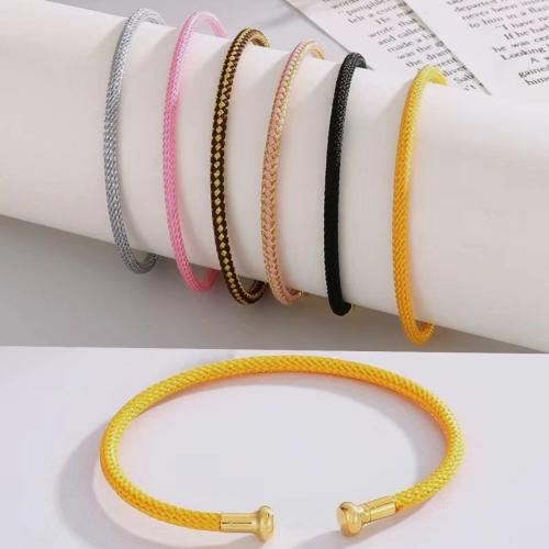 304 Stainless Steel Cuff Bangle, plated, for woman, more colors for choice, Sold By PC