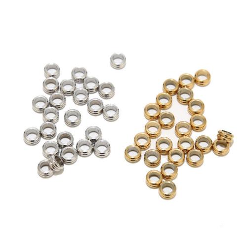 Acier inoxydable Spacer Perles, Acier inoxydable 304, Rond, Placage, DIY, plus de couleurs à choisir, Vendu par PC