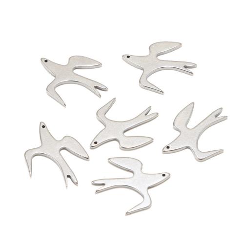 Stainless Steel Animal Pendants, 304 Stainless Steel, Dove, silver color plated, DIY, Sold By PC