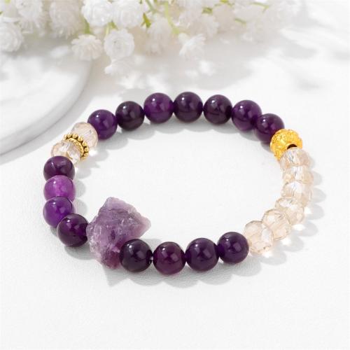 Gemstone Bracelets, Natural Stone, different materials for choice & Unisex, more colors for choice, Sold By PC