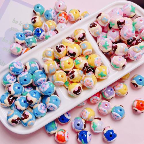 Acrylic Jewelry Beads, DIY, more colors for choice, 16mm, Hole:Approx 2.5mm, 5PCs/Bag, Sold By Bag