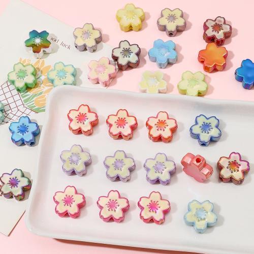 Acrylic Jewelry Beads, Flower, DIY, more colors for choice, 20mm, Hole:Approx 3mm, 10PCs/Bag, Sold By Bag