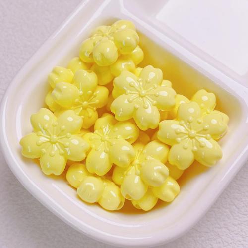 Opaque Acrylic Beads, Flower, DIY, more colors for choice, 24x9mm, Hole:Approx 3mm, 10PCs/Bag, Sold By Bag