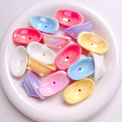 Plated Acrylic Beads, DIY, more colors for choice, 35.60x14mm, Hole:Approx 2.5mm, 5PCs/Bag, Sold By Bag