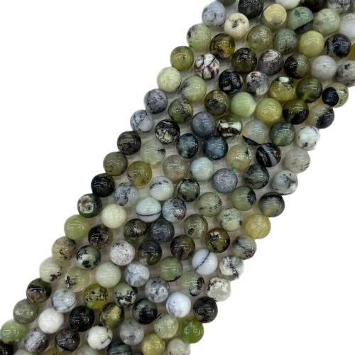 Gemstone Jewelry Beads, Green Opal, Round, DIY & different size for choice, mixed colors, Sold By Strand