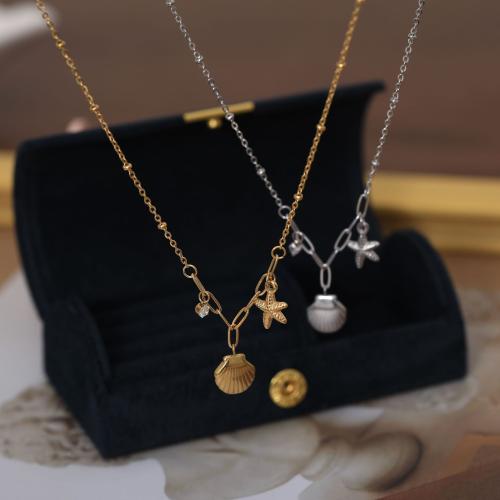 Stainless Steel Jewelry Necklace, 304 Stainless Steel, plated, for woman, more colors for choice, Length:41-50 cm, Sold By PC