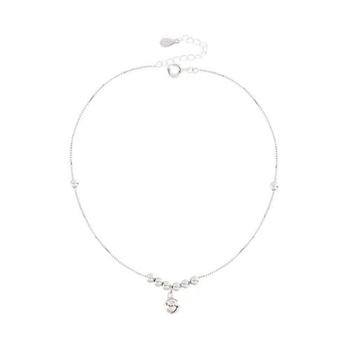 925 Sterling Silver Anklet, Bell, fashion jewelry & for woman, Length:Approx 8-10 Inch, Sold By PC