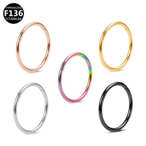 Titanium Alloy Nose Piercing Jewelry, Donut, plated, Unisex & different size for choice, more colors for choice, Sold By PC