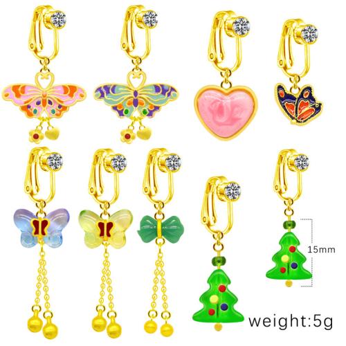 Zinklegierung Bauchnabelpiercing, mit Acryl, goldfarben plattiert, unisex & verschiedene Stile für Wahl & Emaille & mit Strass, belly ring length 20-60mm, verkauft von PC