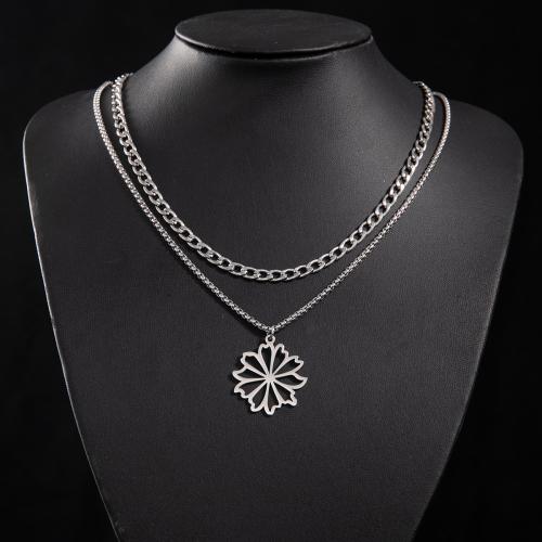 Stainless Steel Jewelry Necklace, 304 Stainless Steel, Daisy, fashion jewelry & different styles for choice & for woman, more colors for choice, Sold By PC