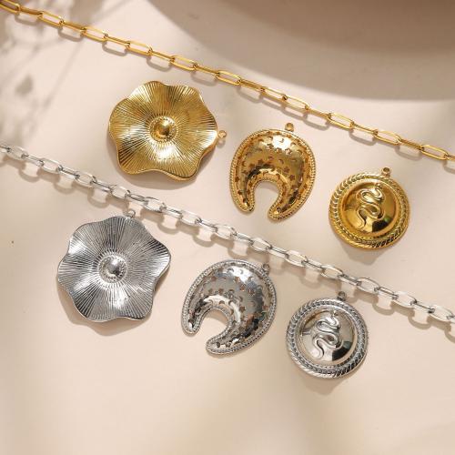 Stainless Steel Pendants, 304 Stainless Steel, Vacuum Ion Plating, Different Shape for Choice & DIY, more colors for choice, 10PCs/Bag, Sold By Bag