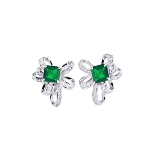 Boucles d'oreilles en laiton zircon cubique pavent, avec zircon cubique, Placage, bijoux de mode & pour femme & creux, Vendu par paire