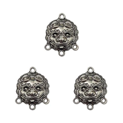 Tibetan Style Connector, plated, DIY & 1/3 loop, 20x25mm, 100PCs/Bag, Sold By Bag