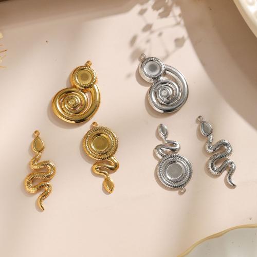 Stainless Steel Pendant Setting, 304 Stainless Steel, Vacuum Ion Plating, Different Shape for Choice & DIY, more colors for choice, 10PCs/Bag, Sold By Bag