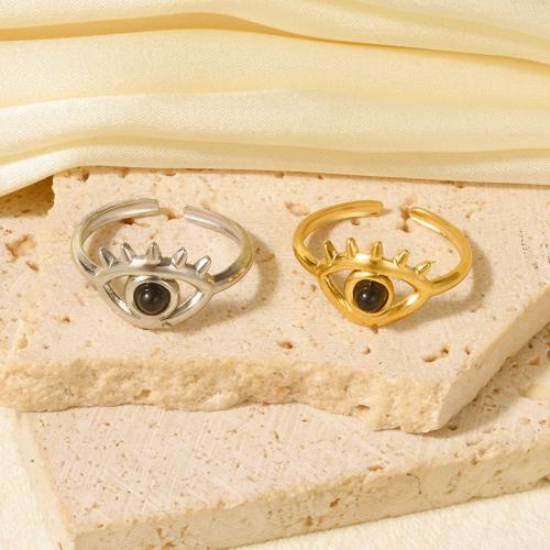 Stainless Steel Finger Ring, 304 Stainless Steel, with Plastic, gold color plated, for woman, more colors for choice, Sold By PC