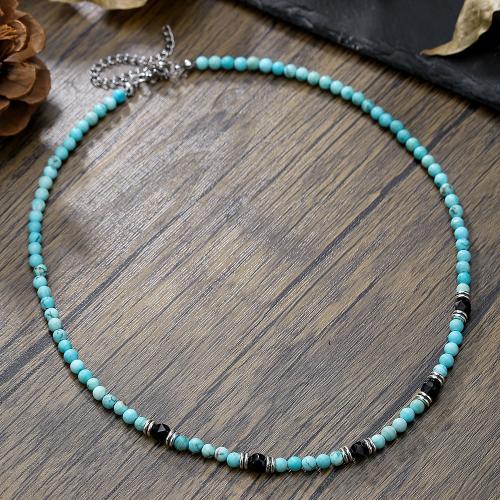 Fashion Turquoise Necklace, Tibetan Style, with turquoise, handmade, fashion jewelry & Unisex & different styles for choice, Sold By PC