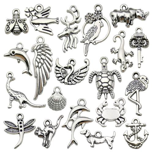 Tibetan Style Pendants, plated, DIY, more colors for choice, 100PCs/Bag, Sold By Bag