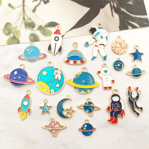 Tibetan Style Enamel Pendants, plated, DIY, more colors for choice, 100PCs/Bag, Sold By Bag