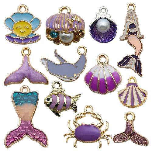 Tibetan Style Enamel Pendants, plated, DIY, more colors for choice, 100PCs/Bag, Sold By Bag