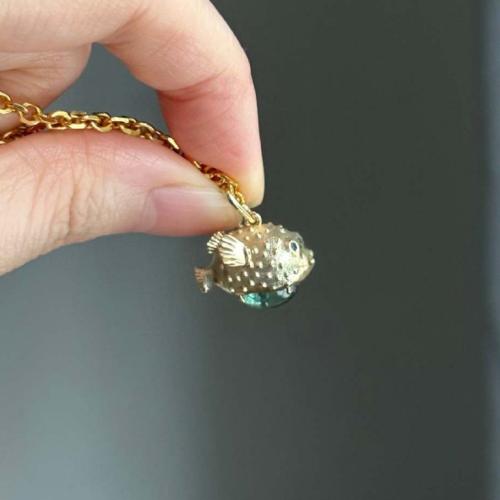 Brass Necklace, with Gemstone, Vacuum Ion Plating, for woman, Length:41-50 cm, Sold By PC