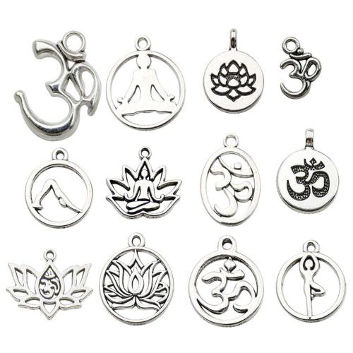 Tibetan Style Pendants, plated, DIY, more colors for choice, 100PCs/Bag, Sold By Bag