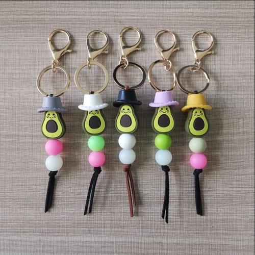 Silicone Key Clasp, with Tibetan Style, Unisex & different styles for choice, 120x50mm, Sold By PC