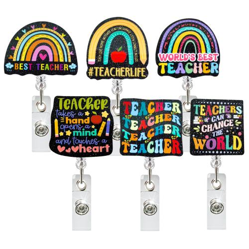 Acrylic Badge Holder, Unisex & retractable & different designs for choice, Sold By PC