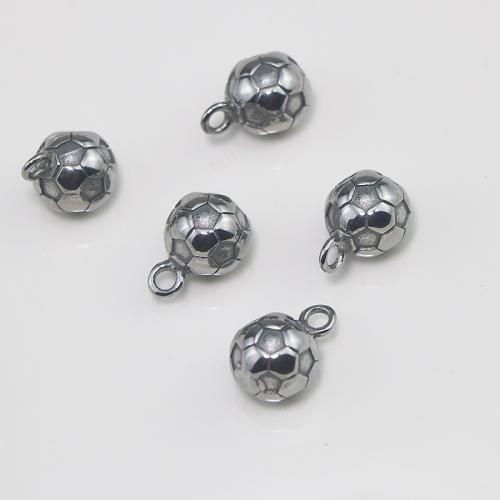 Stainless Steel Pendants, 304 Stainless Steel, Football, DIY, original color, Sold By PC