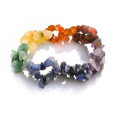 Gemstone Bracelets, irregular, fashion jewelry & Unisex, multi-colored, about:5-8mm, Length:Approx 17-26 cm, Sold By PC