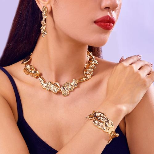 Tibetan Style Jewelry Sets, Stud Earring & bangle & necklace, plated, fashion jewelry & different styles for choice & for woman, more colors for choice, Sold By PC